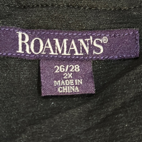 Roaman’s Plus Size Cold Shoulder Black Sequin Tunic Top Size 2X 26/28 - NWOT - Picture 6 of 8